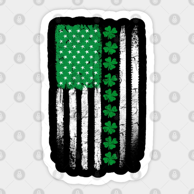 St. Patrick's Day Irish American Flag Sticker by jodesigners